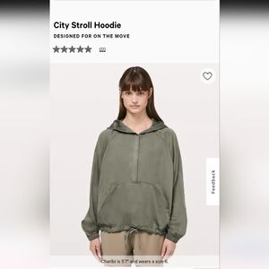 Lululemon City Stroll Hoodie - Grey Sage, size 6